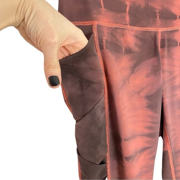 Lululemon Rise And Flow Pant Leggings Tights Womens Small Custom Tie Dye Orange - Picture 6 of 15